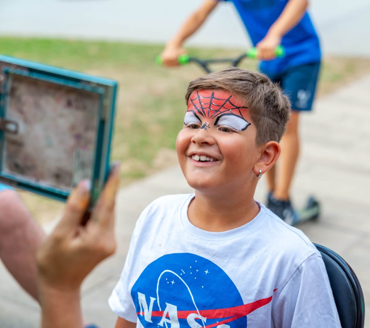 poslikava obraza za otroke - spiderman